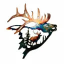 Placa Decorativa Metalica ELK