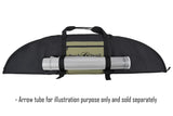 Funda Blanda para Arco Recurvo 130 cm x 30 cm negro/verde con Correas para Tubo de Flechas BUCK TRAIL