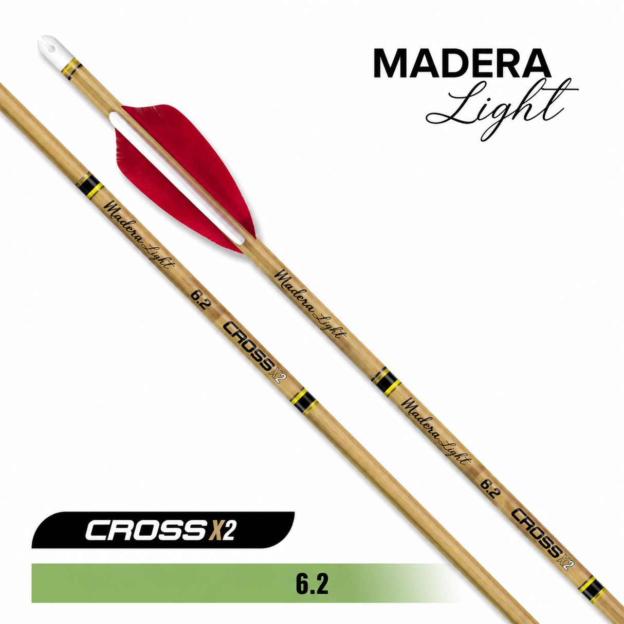 Flecha de Carbono Madera Light Natural (12 Pack) CROSS X