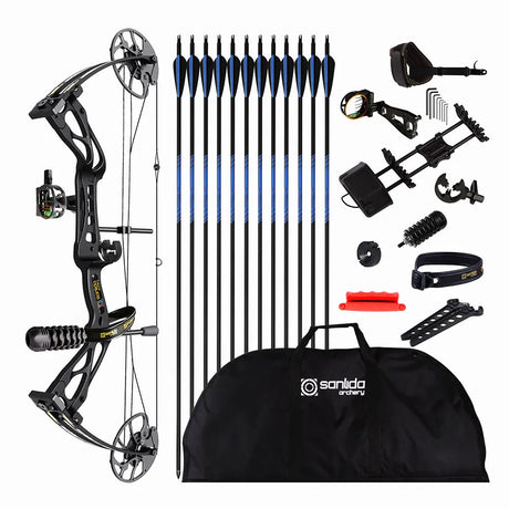 Arco de Poleas Dragon X8 Pro Pack 10-70LBS / 18"-31" SANLIDA